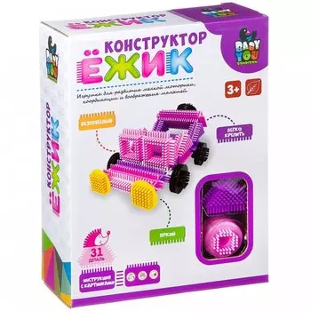 Конструктор Bondibon Ежик Машина (31 деталь)