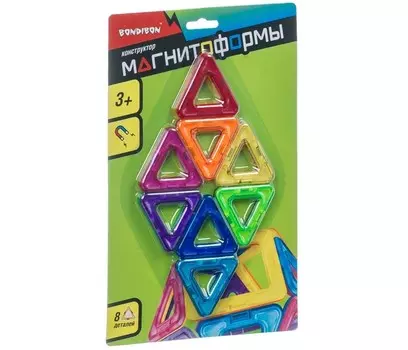 Конструктор Bondibon магнитный Магнитоформы 8 деталей