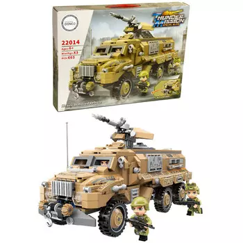 Конструктор Enlighten Brick Военная машина с фигурками и аксессуарами 603 детали