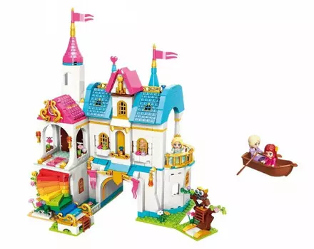 Конструктор Enlighten Brick Замок с фигурками и аксессуарами 605 деталей