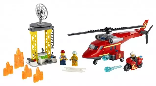 Конструктор Lego City 60281 Лего Город Спасательный пожарный вертолёт