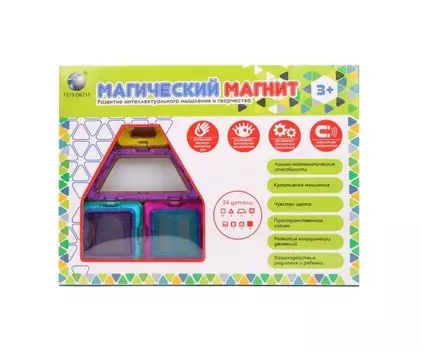 Конструктор Наша Игрушка магнитный (24 детали)