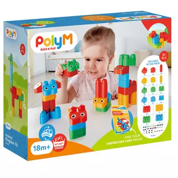 Конструктор PolyM детский Царство животных 31 элемент