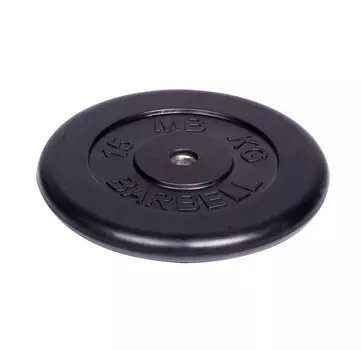 MB Barbell Диск обрезиненный d 26 мм 15 кг