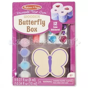 Melissa &amp; Doug Набор создай свою шкатулку Бабочка