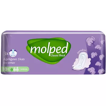 Molped Гигиенические прокладки Classic Thick Normal 10 шт. 3 упаковки