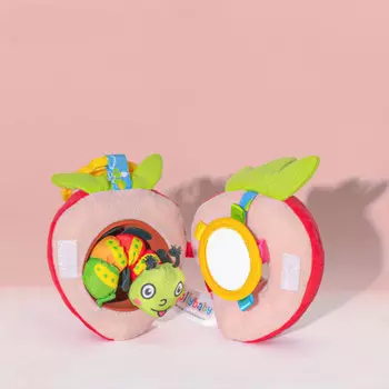 Подвесная игрушка Sharktoys мягкая развивающая с набором погремушек Клубника