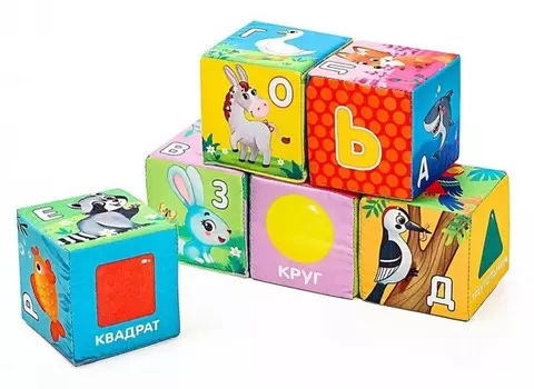 Развивающая игрушка Iq Zabiaka кубики мягкие Алфавит