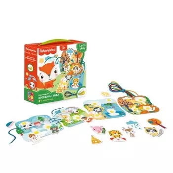 Развивающая игрушка Vladi toys Игра-шнуровка Времена года
