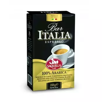 Saquella Bar Italia Кофе молотый 100% Арабика 250 г
