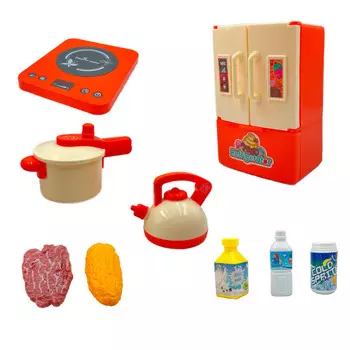 Sharktoys Игровой набор Кухня с плитой и холодильником (9 элементов)