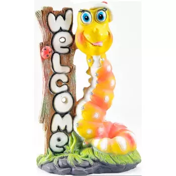 Сказка Садовая фигура Веселая гусеница Welcome