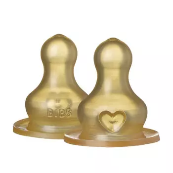 Соска BIBS средний поток Nipple 2 Pack Medium Flow - Latex с 0 мес. 2 шт.