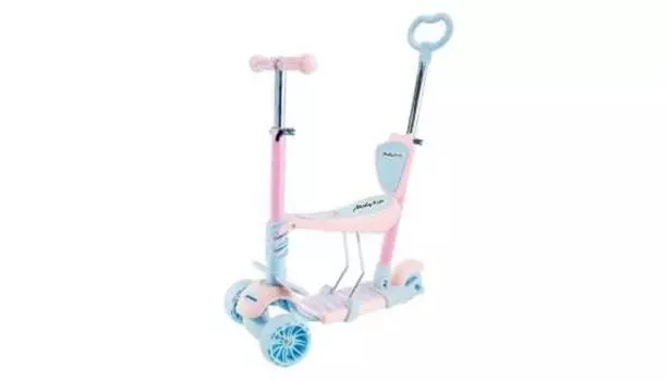 Трехколесный самокат Moby Kids Pony 3 в 1 светящиеся колеса