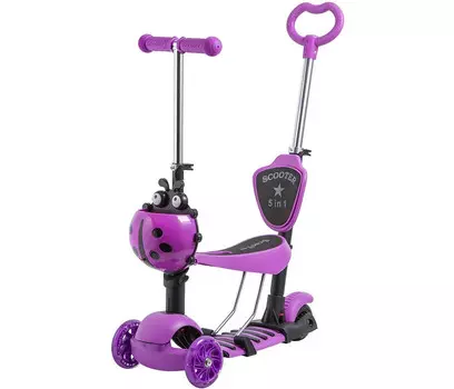 Трехколесный самокат Novatrack Disco-kids трансформер 120SB