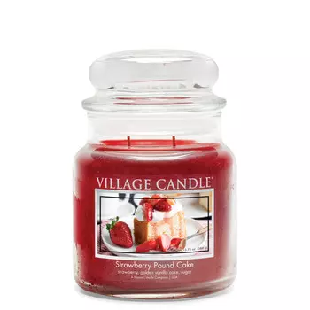 Village Candle Ароматическая свеча средняя Клубничный Торт