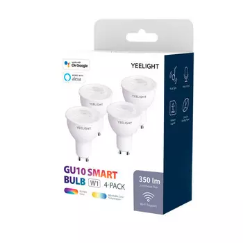 Yeelight Умная светодиодная лампочка GU10 Smart bulb (Multicolor) 4 шт.