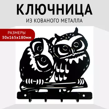Зри в корень! Настенная ключница Два совенка