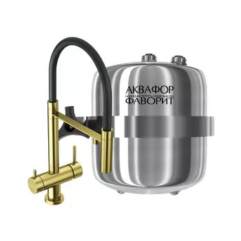 Аквафор Фаворит со смесителем Kanto-PVD-LG