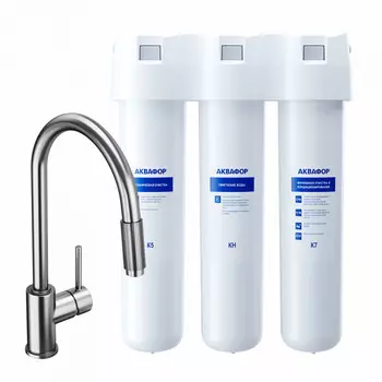 Аквафор Кристалл А для жесткой воды со смесителем Tamura-BN