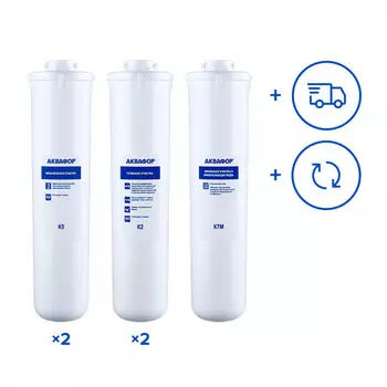 Обслуживание фильтра на 1 год: Аквафор DWM-101S