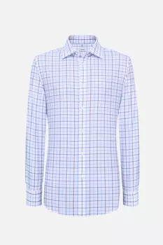 белая в сине-бордовую клетку Albione