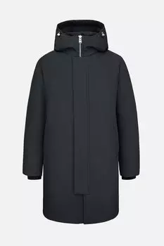 черная пуховая с капюшоном Albione