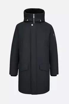 черная пуховая с капюшоном Albione