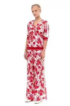 Брюки широкие "Ягодный микс"