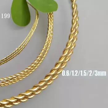 0.6mm to 3mm Half Hard Solid Raw Brass Textured Wrapping twisted Gold Brass Wire for Jewelry Beading handcraft accessories DIY