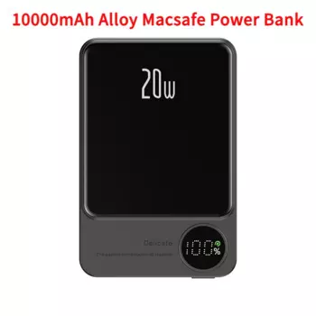 10000 мАч сплав Macsafe внешний аккумулятор магнитный внешний аккумулятор беспроводное быстрое зарядное устройство для IPhone 15 14 13 12 резервная батарея для Magsafe