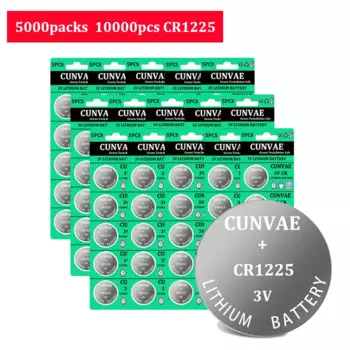 10000 шт. CR1225 3 в кнопочные батареи LM1225 BR1225 KCR1225, литиевая батарея 3 в CR 1225 для часов, электронных игрушек, пультов дистанционного управления