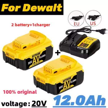 100% Аутентичный аккумулятор Dewalt для электроинструмента 20 в 12 Ач, перезаряжаемая батарея, сменный DCB180 DCB201 DCB200(KC) Сертифицированный