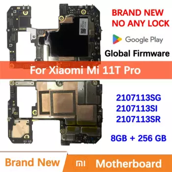 100% новая оригинальная материнская плата для Xiaomi Mi 11T Pro, материнская плата, логическая плата, глобальная разблокированная, полная работа 2107113 С