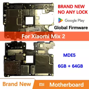 100% новая оригинальная материнская плата для Xiaomi Mi Mix 2 материнская плата логическая печатная плата глобальная разблокированная материнская плата MDE5 Mix2