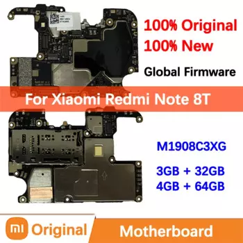 100% новая оригинальная материнская плата для Xiaomi Redmi Note 8T материнская плата логическая печатная плата глобальная разблокированная материнская плата
