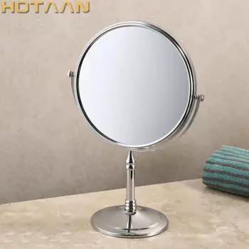 100% новые высококачественные 8-дюймовые двойные зеркала для макияжа, лупа 1:1 и 1:3, медное косметическое двустороннее зеркало для ванной комнаты, YT-9103