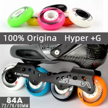 100% оригинал 84A SEBA Hyper + G GRIP бетонные роликовые коньки колесо роликовые коньки FSK слалом тормозное колесо [72 мм 76 мм 80 мм]