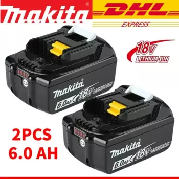 100% Оригинальная Аккумуляторная батарея Makita 18В 6.0ач, для Makita BL1830 BL1830B BL1840 BL1840B BL1850 BL1850B, аккумулятор для электроинструментов