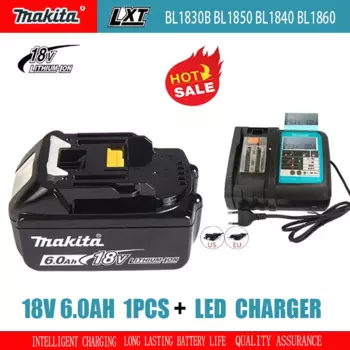100% Оригинальная Аккумуляторная батарея Makita 18В 5A/6Ah, подходит для Makita BL1830 BL1830B BL1840 BL1840 BL1850 BL1850B el