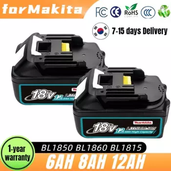 100% Оригинальная батарея Makita 18 в 6 Ач, литий-ионная аккумуляторная запасная батарея LXT-400 BL1850 BL1860B BL1840B BL1830B BL1830