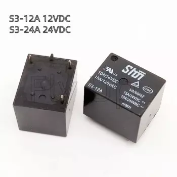 100% оригинальное новое реле мощности для SHOI S3-12A 12 В постоянного тока, 24 В постоянного тока, 4 контакта, 10 А, 12 В постоянного тока, 24 В постоянного тока