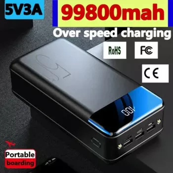 100% оригинал, новая подлинная быстрая зарядка 99800/ 100000 Блок питания мАч большой емкости для мобильных устройств, универсальный, быстрая зарядка 5V3A