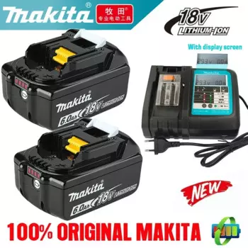 100% Оригинальный 6Ah/5Ah/3Ah Makita 18V Аккумулятор для BL1830B BL1850B BL1850 BL1840 BL1860 BL1815 сменный литиевый аккумулятор
