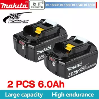 100% Оригинальный 6Ah/5Ah/3Ah Makita 18V аккумулятор BL1830B BL1850B BL1850 BL1840 BL1860 BL1815 сменный литиевый аккумулятор