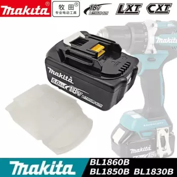 100% Оригинальный Makita 3Ah/6Ah/5Ah Makita 18V аккумулятор BL1830B BL1850B BL1850 BL1840 BL1860 BL1815 сменный литиевый аккумулятор