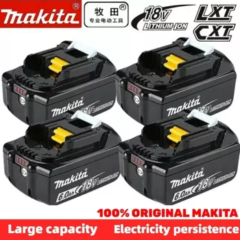 100% Оригинальный Makita 6Ah/5Ah/3Ah для Makita 18V аккумулятор BL1840 BL1830B BL1850B BL1850 BL1860 BL1815 сменный литиевый аккумулятор