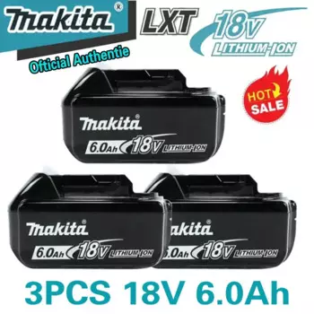 100% Оригинальный Makita 6Ah/5Ah/3Ah для Makita 18V аккумулятор BL1830B BL1850B BL1850 BL1840 BL1860 BL1815 сменный литиевый аккумулятор