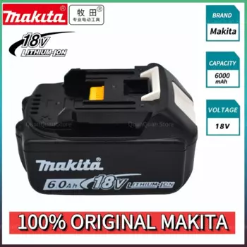 100% Оригинальный Makita 6Ah/5Ah/3Ah для Makita 18V аккумулятор BL1840 BL1830B BL1850B BL1850 BL1860 BL1815 сменный литиевый аккумулятор