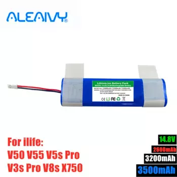 100% происхождения 14,8 V 2800 мА/ч, 3500 мА/ч, 18650 Литий Батарея для ILIFE V3s Pro, V50, V5s Pro, V8s, X750 Аккумулятор для робота-пылесоса Батарея